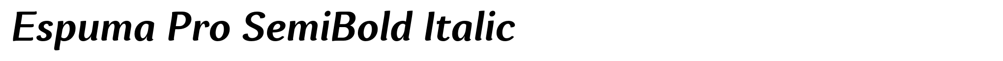 Espuma Pro SemiBold Italic image